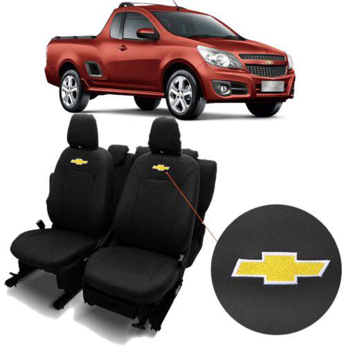 Capas de Bancos Automotivos Couro Carro Específicas Chevrolet Nova Montana 2011 a 2018