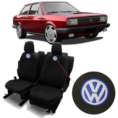 Capas de Bancos Automotivos Couro Carro Específicas Volkswagen Voyage Quadrada 1983 a 1995