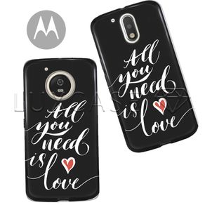 Capinha - All You Need Is Love - Black - Motorola Moto C Plus