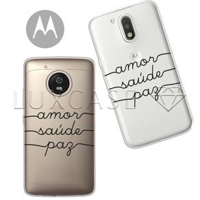 Capinha - Amor, Saúde e Paz - Motorola Moto C Plus