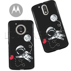 Capinha - Astronauta Love - Black - Motorola Moto C Plus