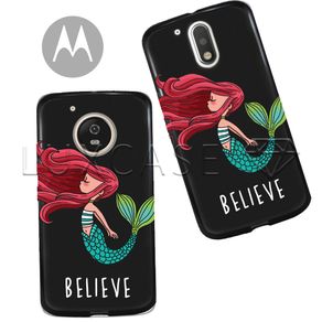 Capinha - Belive Sereia - Black - Motorola Moto C Plus