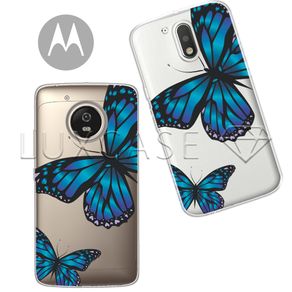 Capinha - Borboletas Azuis - Motorola Moto C Plus