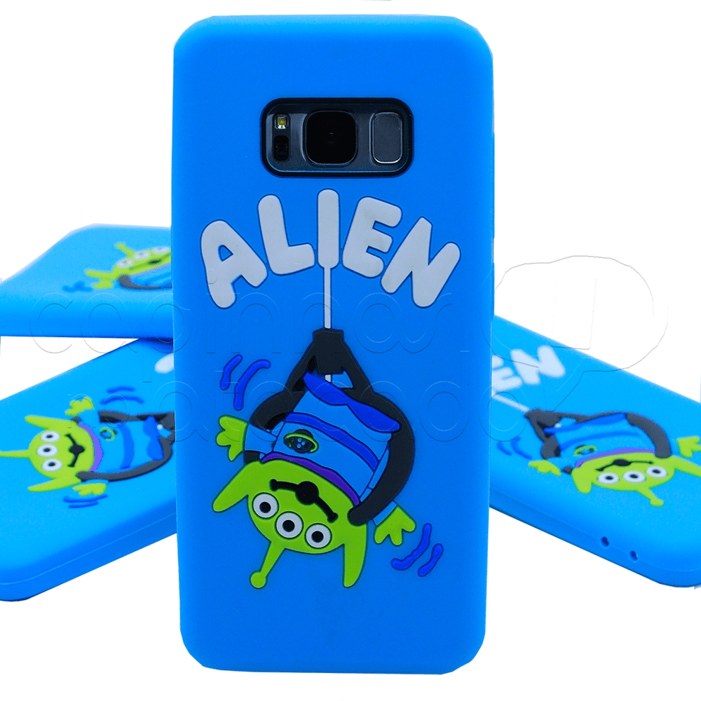 Capinha de Silicone 3D Alien Galaxy S7 Edge