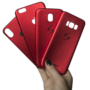 Capinha de Silicone Red Metalic - Samsung Galaxy J5
