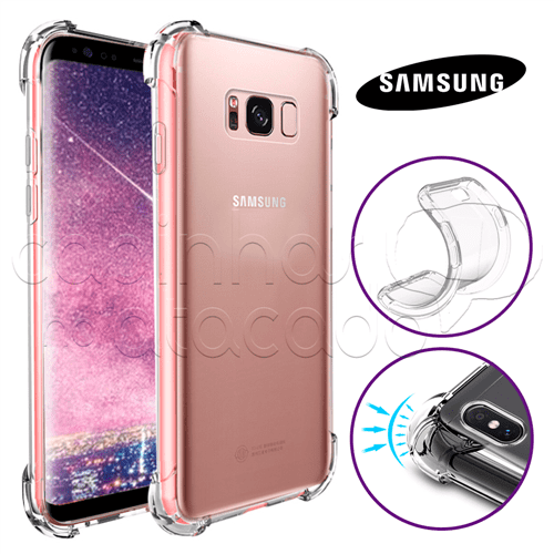 Capinha de TPU AntiShock Transparente - Samsung Galaxy A8 2018