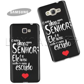 Capinha - Ele é o Nosso Auxílio e o Nosso Escudo - Black - Samsung Galaxy A10