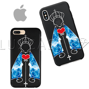 Capinha - Nossa Senhora Manto Azul - Black - Apple IPhone 4 / 4s