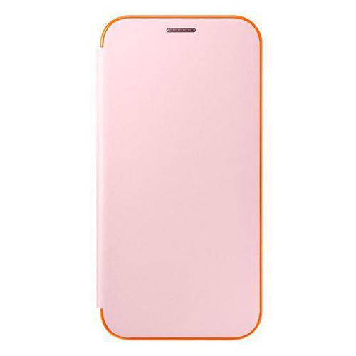 Capinha para Galaxy A7 2017 Samsung Neon Flip Cover Ef-fa720ppegww - Rosa/laranja
