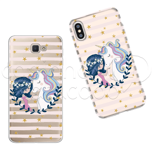 Capinha Personalizada - Girl And Unicorn Galaxy J2 Prime