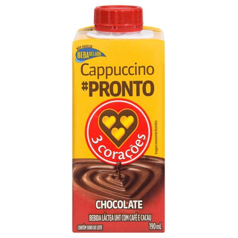 Cappuccino Chocolate Pronto para Beber 190ml - Três Corações