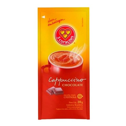 Cappuccino Sachê Chocolate 20g C/50 - Três Corações