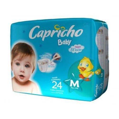 Capricho Baby Prática Fralda Infantil M C/24 (kit C/06)