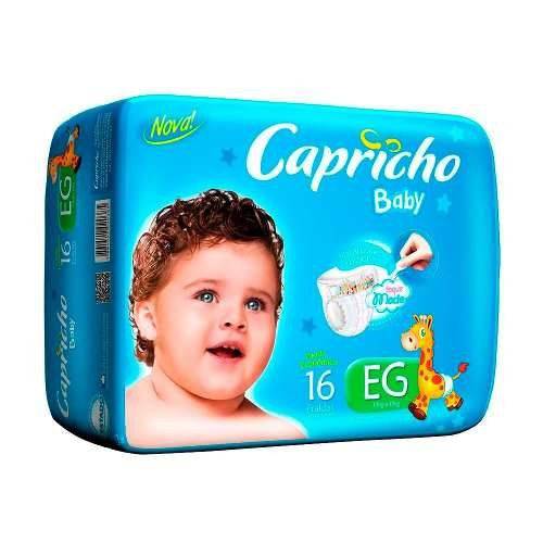 Capricho Baby Prática Fralda Infantil Xg C/16 (kit C/06)