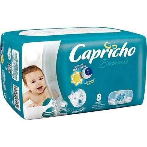 Capricho Baby Regular Fralda Infantil M C/8 (kit C/06)