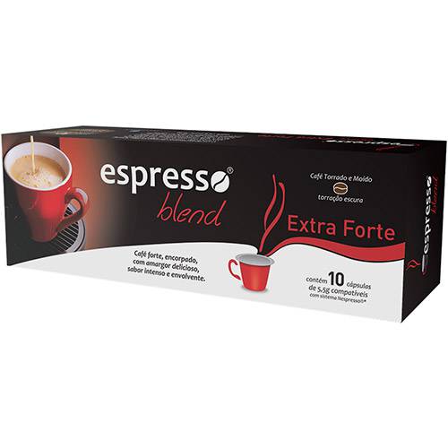 Cápsulas de Café Espresso Extra Forte Blend - 10 Unidades