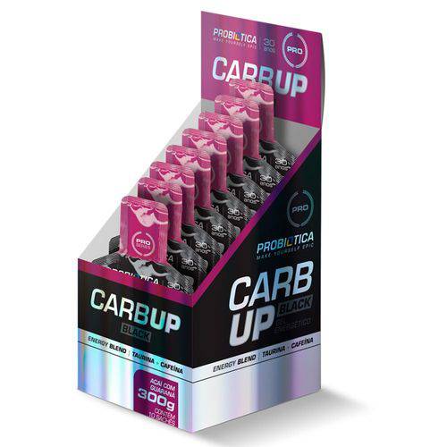 Carb Up Gel Black (10 Sachês) - Probiótica - Nova Embalagem