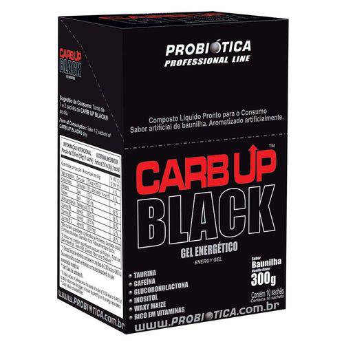 Carb Up Gel Black Probiótica 300g - 10 Saches de 30g