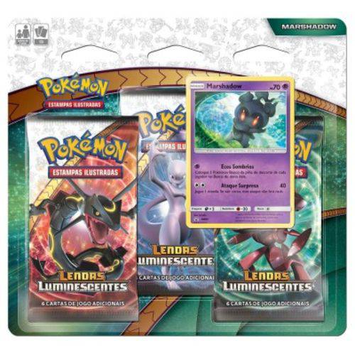 Cards Pokémon Triple Pack Lendas Luminescentes Marshadow