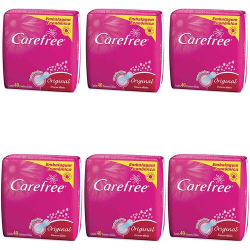 Carefree Proteção Absorvente Higiênico C/ Perfume C/40 (kit C/06)