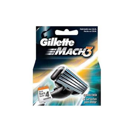 Carga Gillette Mach3 C/ 4 Unidades