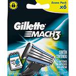Carga Gillette Mach3 com 6 Unidades