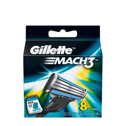Carga Gillette Mach 3 Regular - 8 Unidades
