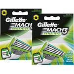 Carga Gillette Mach3 Sensitive com 6 Unidades