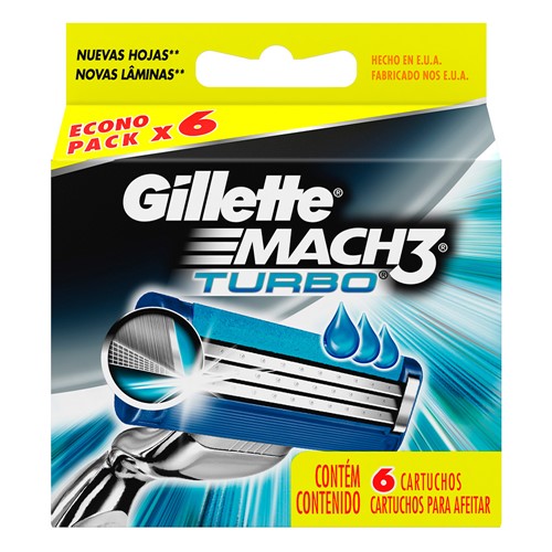 Carga Gillette Mach3 Turbo 6 Unidades