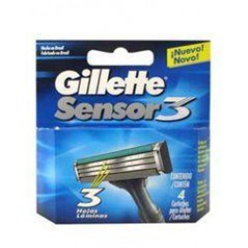 Carga Gillette Sensor3 4 Unidades
