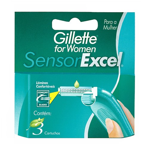 Carga Gillette Sensor Excel For Women com 3 Unidades