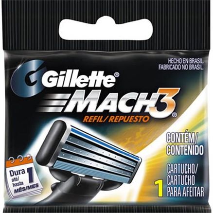 Carga para Aparelho de Barbear Gillette Mach3 1 Unidade