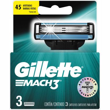 Carga para Aparelho de Barbear Mach3 Gillette 3un