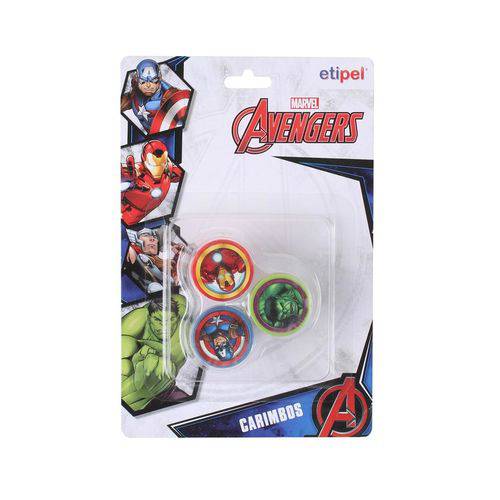 Carimbo Avengers 3 Unidades 242 Etipel Blister