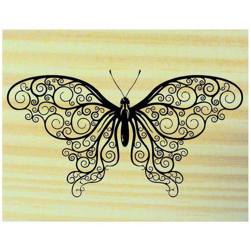 Carimbo de Madeira para Arte e Artesanato 6 X 7 Cm - Ta-426 Butterfly