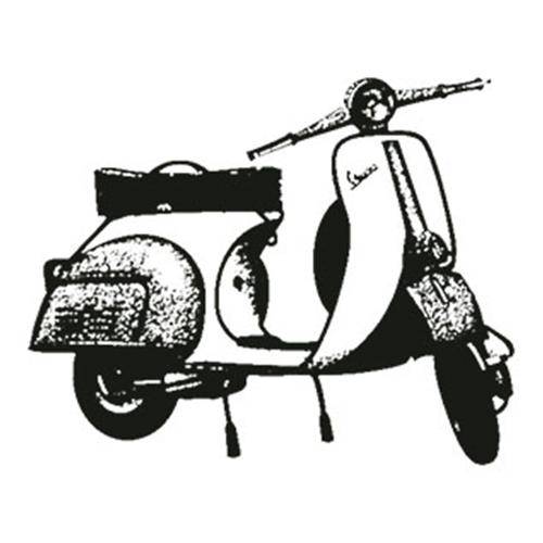 Carimbo em Borracha Moto Vespa Clp-062 - Litoarte