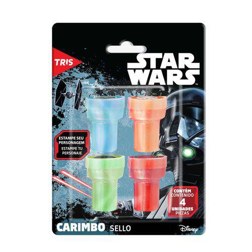 Carimbo Star Wars 4 Unidades 682105 Tris Blister