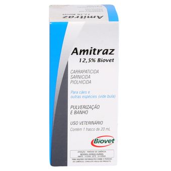Carrapaticida Amitraz 12,5% Biovet 20ml