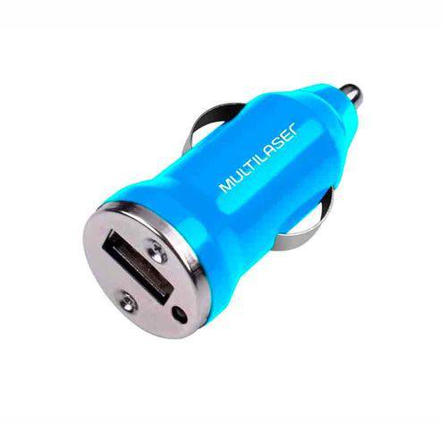 Carregador Automotivo USB Smartogo Multilaser - CB107 Azul