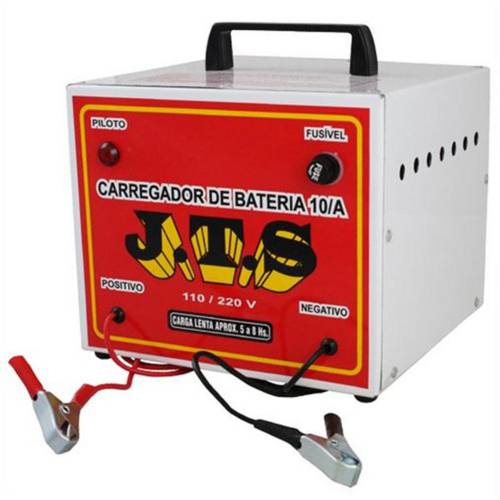 Carregador de Bateria 10 Amperes 10v à 12v Portátil Jts-025 J.T.S