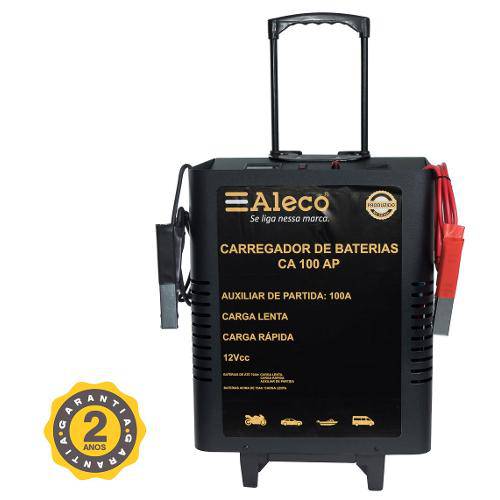 Carregador de Bateria 110/220v com Auxiliar de Partida 100a - Ca100ap - Alleco