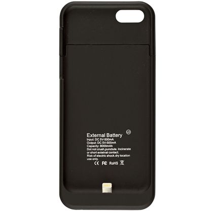 Carregador de Bateria Power Bank, External Case IPhone 5 Preto