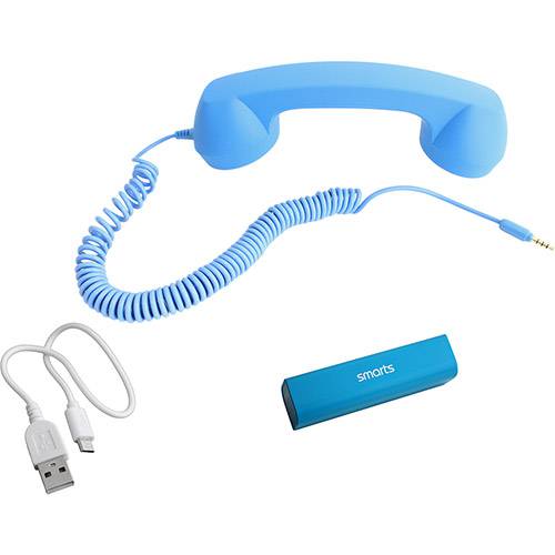 Carregador Portátil 2800mAh Azul + Pop Phone Azul - Smarts