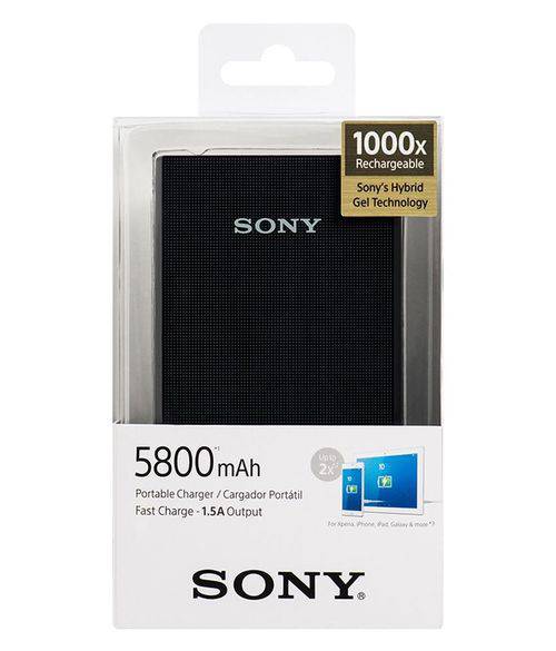 Carregador Portatil Sony Cp-E6 5800mah - Preto