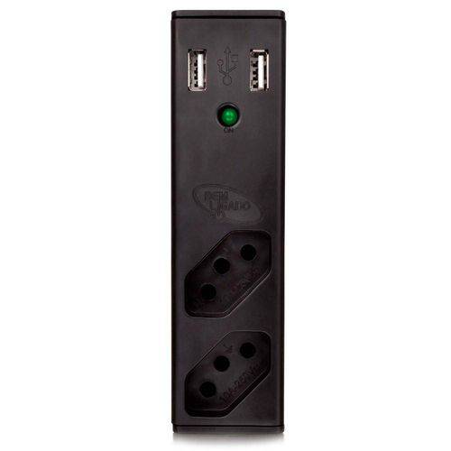 Carregador USB com Filtro de Linha - Bem Ligado Preto - Enermax