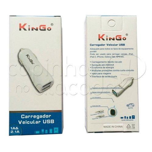 Carregador Veicular Dual USB Linha Premium - KinGo