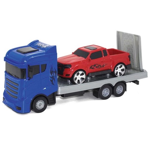 Carreta Fury Truck com Camionete Orange Toys Azul