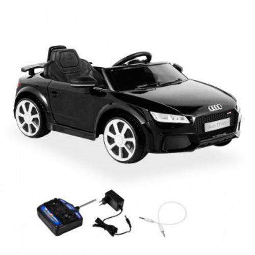 Carrinho Carro Eletrico Audi Tt Rs com Controle Remoto 12v Preto Bel