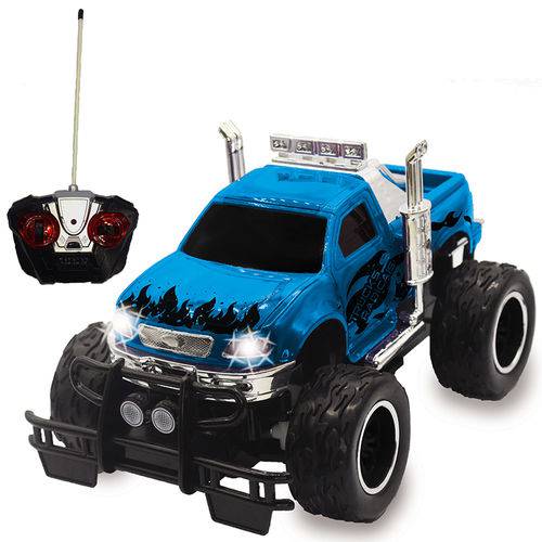 Carrinho Controle Remoto Trucks Radicais - Azul - Unik Toys
