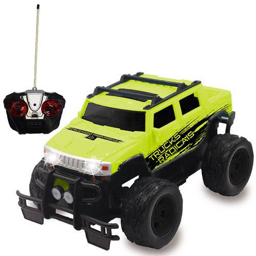 Carrinho Controle Remoto Trucks Radicais - Verde - Unik Toys